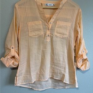 Carve Designs Peach Button-Up Shirt
